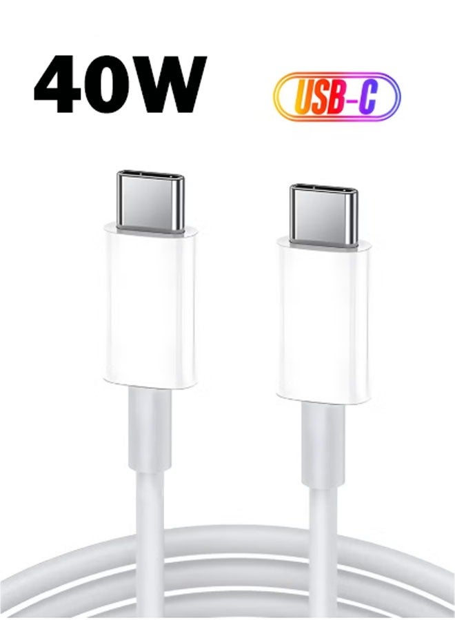 Manningwang 40W USB C to USB C Cable Fast Charging Cord Type C to Type C Charger Cable - Image 1